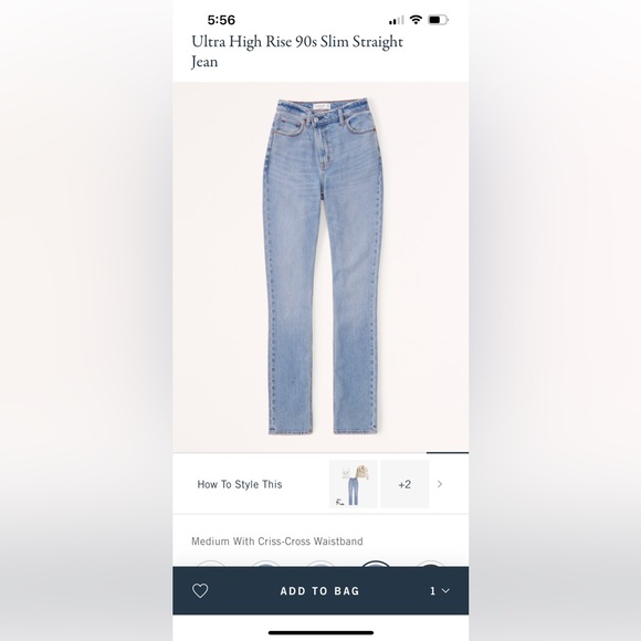 Abercrombie The ‘90s Straight Ultra Highrise - Picture 5 of 6